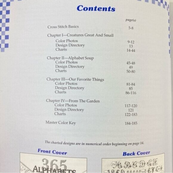 365 Alphabets Cross Stitch All Through the Year Book Emboridery Patterns 1997 - Picture 8 of 13